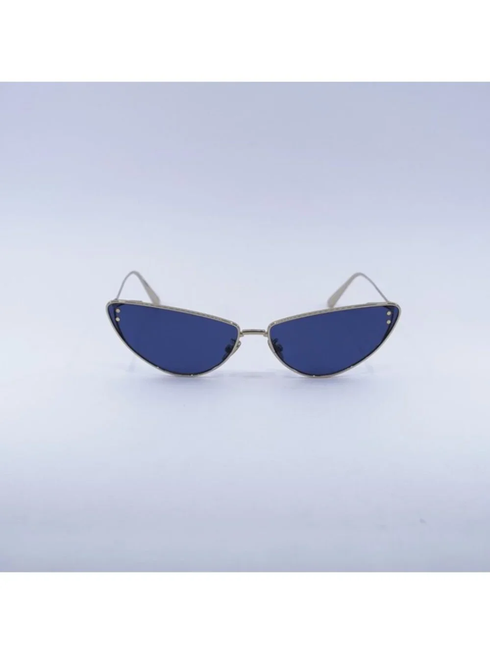 Dior MISSDIOR B1U B0B0 Sunglasses Gold Cat Eye Frame, Blue Lenses